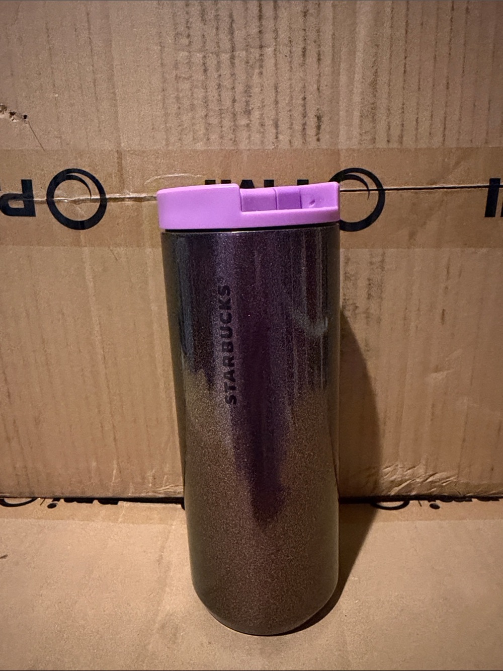 Starbucks Purple Glitter Travel Tumbler with Pink Lid
